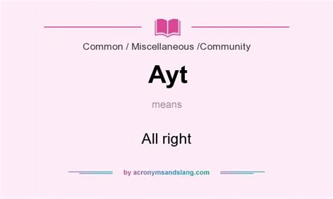 what does ayt stand for|AYT .